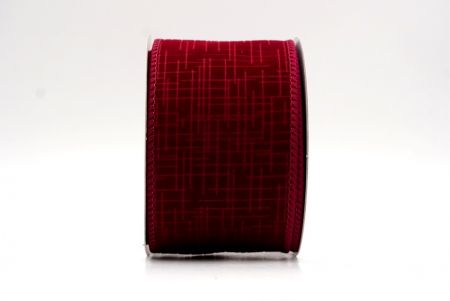 Cinta Alámbrada de Terciopelo Burdeos_Grid_KF9607GC-8-8