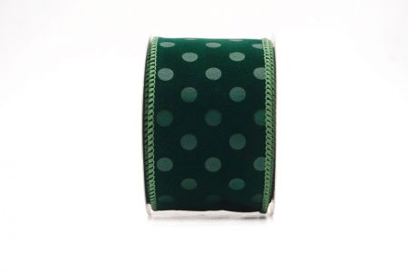 Cinta de terciopelo verde con lunares_KF9609GC-3-127