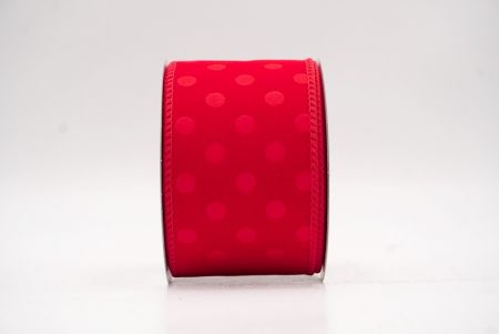 Cinta de terciopelo rojo con lunares_KF9609GC-7-7