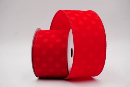 Cinta de terciopelo rojo con lunares_KF9609GC-7-7