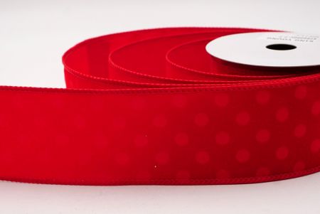 Cinta de terciopelo rojo con lunares_KF9609GC-7-7