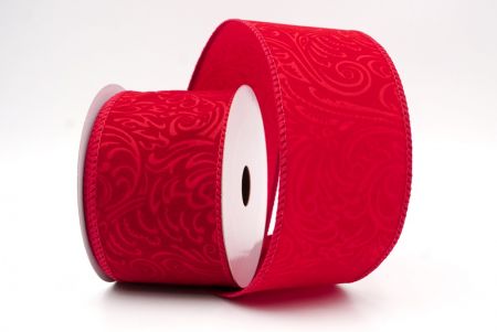 Cinta de Raso Rojo Oscuro Estilo Barroco con Alambre_KF9611GC-7A-169