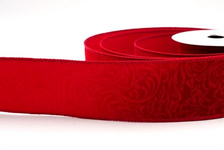 Cinta de Raso Rojo Oscuro Estilo Barroco con Alambre_KF9611GC-7A-169