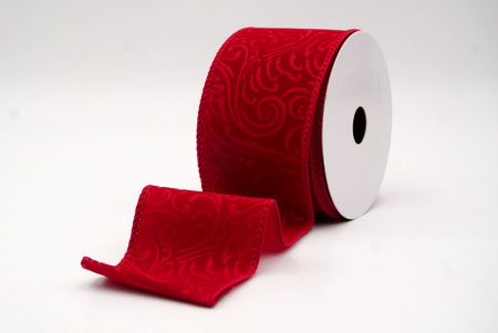 Cinta de Raso Rojo Oscuro Estilo Barroco con Alambre_KF9611GC-7A-169