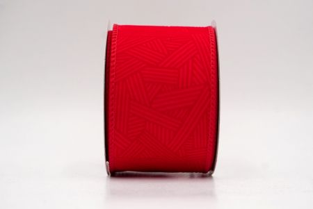 Red_Hatch Pattern Velvet Wired Ribbon_KF9612GC-7-7