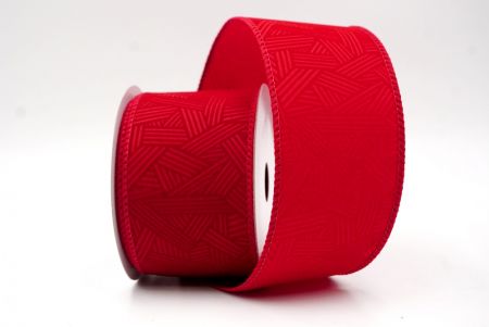 Dark Red_Hatch Pattern Velvet Wired Ribbon_KF9612GC-7A-169