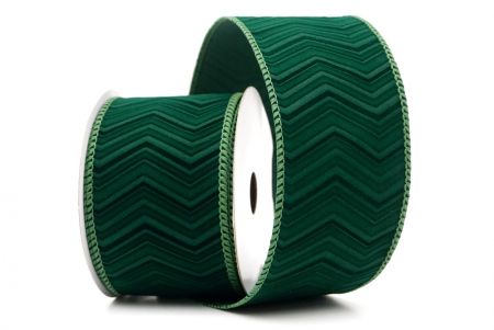 Green_Chevron Velvet Wired Ribbon_KF9613GC-3-127