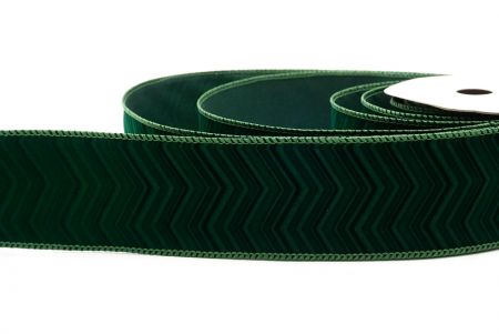Green_Chevron Velvet Wired Ribbon_KF9613GC-3-127