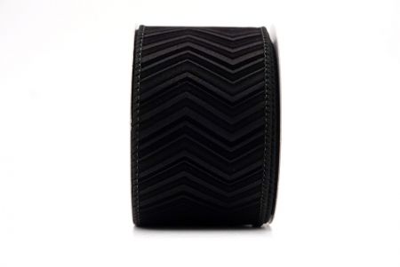 Black_Chevron Velvet Wired Ribbon_KF9613GC-53-53