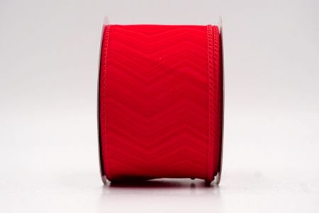 Red_Chevron Velvet Wired Ribbon_KF9613GC-7-7