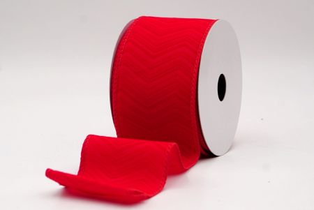 Red_Chevron Velvet Wired Ribbon_KF9613GC-7-7