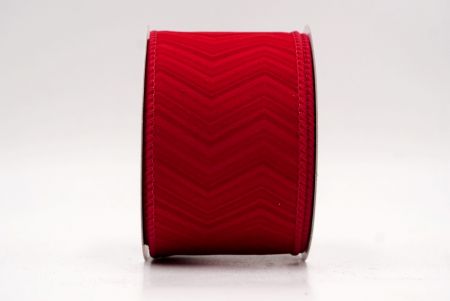 Dark Red_Chevron Velvet Wired Ribbon_KF9613GC-7A-169