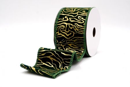 Grün_Samt Goldwirbel Drahtband_KF9616GC-3-127