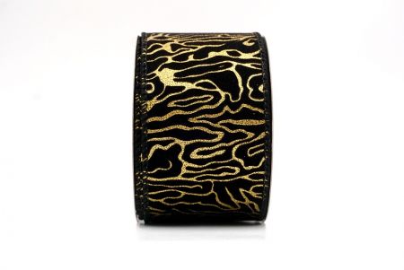 Schwarz_Samt Gold Wirbel Drahtband_KF9616GC-53-53