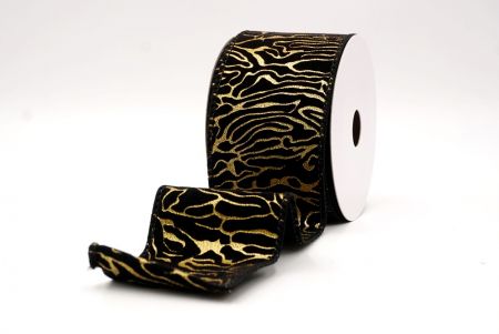 Schwarz_Samt Gold Wirbel Drahtband_KF9616GC-53-53