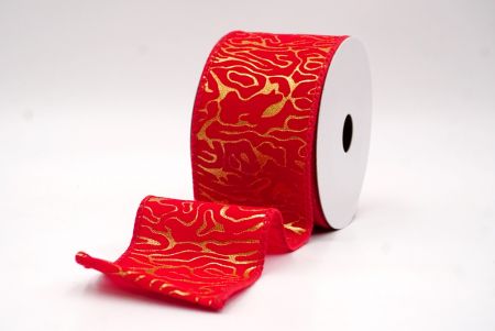 Rot_Samt Gold Wirbel Drahtband_KF9616GC-7-7