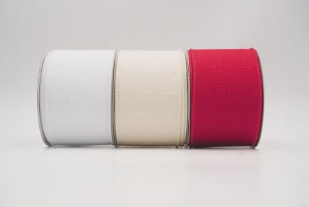 Classic Solid Color Burlap Wired Ribbon - Classic Solid Color Burlap Wired Ribbon