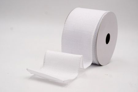 सफेद क्लासिक ठोस रंग बर्लैप तार वाला रिबन_KF9621GC-1-1