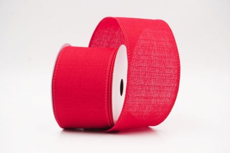 लाल क्लासिक ठोस रंग बर्लैप तार वाला रिबन_KF9621GC-7-7