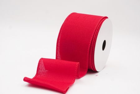 लाल क्लासिक ठोस रंग बर्लैप तार वाला रिबन_KF9621GC-7-7