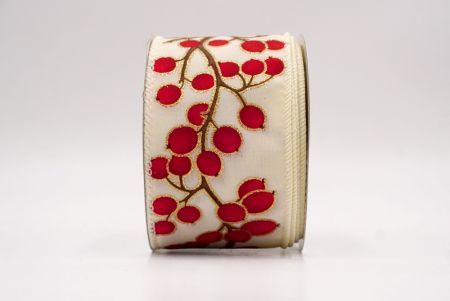 Kremowa_wstążka z festiwalowymi jagodami zimowymi_KF9623GC-2-2