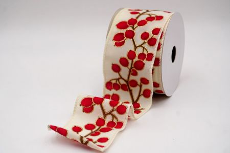 Kremowa_wstążka z festiwalowymi jagodami zimowymi_KF9623GC-2-2