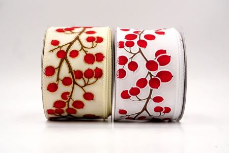 Wstążka druciana Festive Winter Berry_KF9623