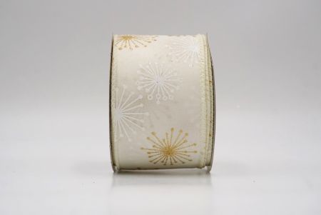 Ruban en fil câblé Crème_Célébration Éclat_KF9635GC-2-2