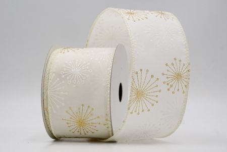 Ruban en fil câblé Crème_Célébration Éclat_KF9635GC-2-2