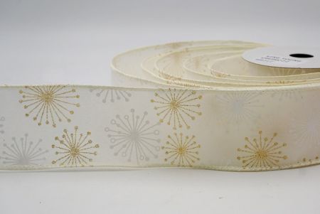 Ruban en fil câblé Crème_Célébration Éclat_KF9635GC-2-2