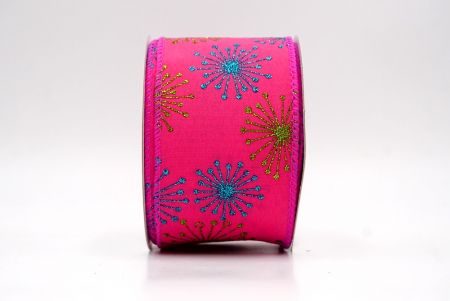 Ruban en fil câblé Rose Fluo_Célébration Éclat_KF9636GC-40-40