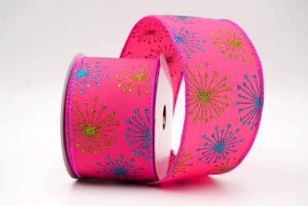 Ruban en fil câblé Rose Fluo_Célébration Éclat_KF9636GC-40-40