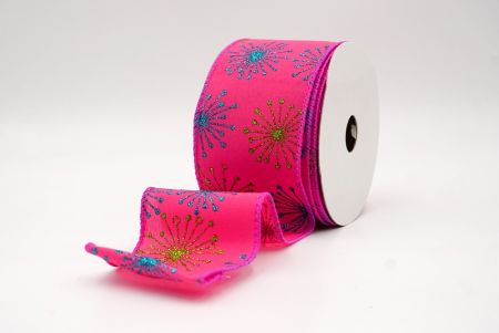 Ruban en fil câblé Rose Fluo_Célébration Éclat_KF9636GC-40-40