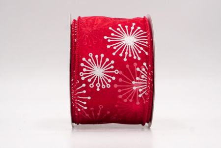 Ruban en fil câblé Rouge_Célébration Éclat_KF9637GC-7-7