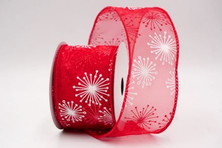Ruban en fil câblé Rouge_Célébration Éclat_KF9637GC-7-7