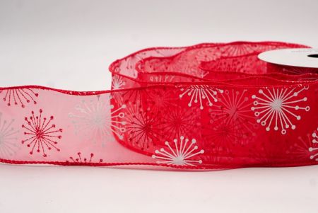 Ruban en fil câblé Rouge_Célébration Éclat_KF9637GC-7-7