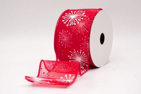 Ruban en fil câblé Rouge_Célébration Éclat_KF9637GC-7-7