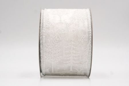 Ruban en fil de fer avec des rennes de forêt nordique blancs_KF9638GC-1-1