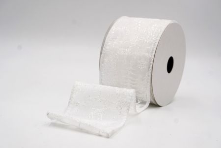 Ruban en fil de fer avec des rennes de forêt nordique blancs_KF9638GC-1-1