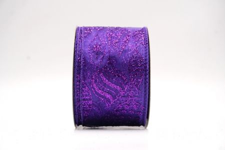 Fioletowa błyszcząca wstążka na ozdoby bożonarodzeniowe_KF9642GC-34-34