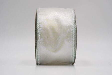 Ruban en fil métallique transparent brillant blanc_KF9655GN-1