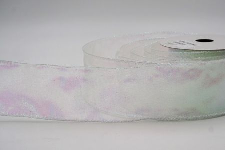 Ruban en fil métallique transparent brillant rose_KF9655GN-5