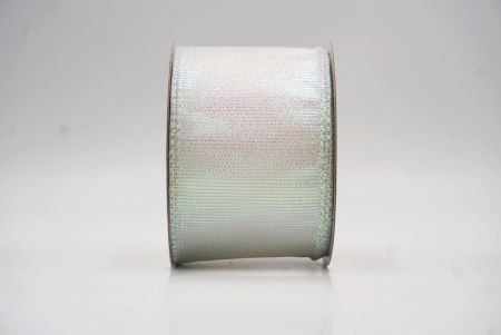 Ruban en fil métallique élégant et brillant blanc_KF9656GN-1N