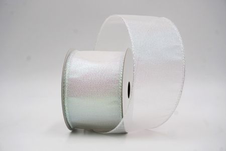 Ruban en fil métallique élégant et brillant blanc_KF9656GN-1N