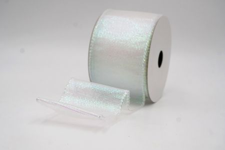 Ruban en fil métallique élégant et brillant blanc_KF9656GN-1N