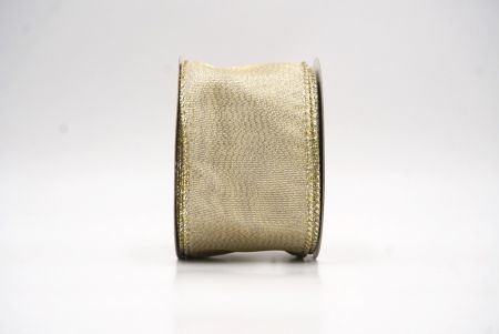 Ruban en fil métallique élégant et brillant crème or_KF9656GV-2