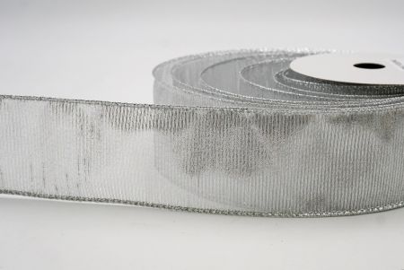 Ruban filé métallique et transparent argenté_festif_KF9657G-1S