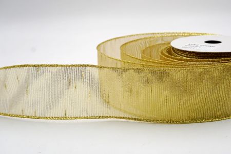 Ruban filé métallique et transparent doré_festif_KF9657G-2