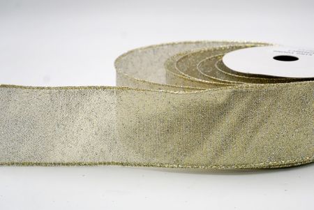 Ruban filé métallique et transparent doré clair_festif_KF9658GV-2