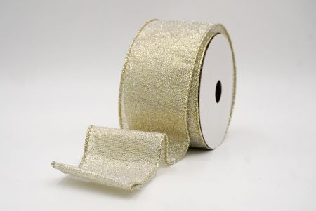Ruban filé métallique et transparent doré clair_festif_KF9658GV-2
